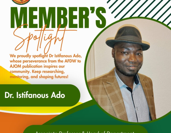 Monthly Member Spotlight – Dr Istifanous Ado Associate Professor & Head of Department-ISTEC Business School, Paris